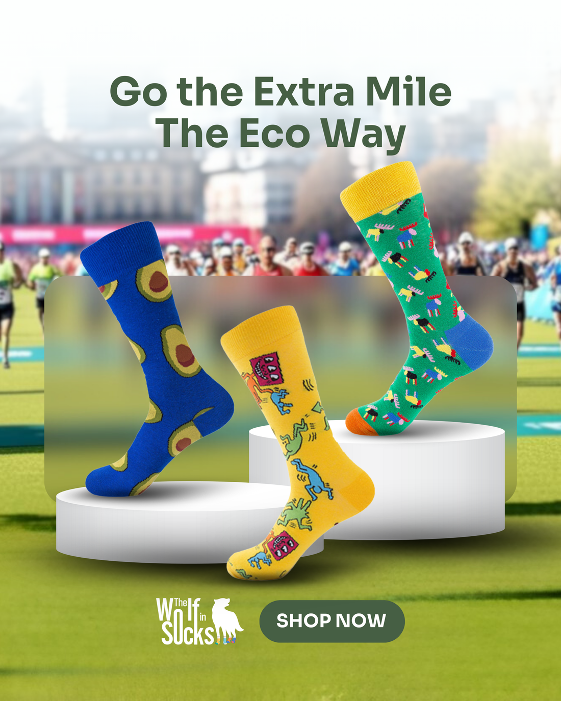 Manchester Marathon: Step Out in Wolf In Socks