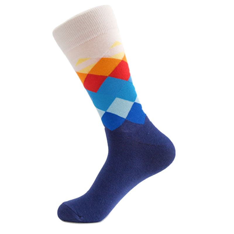 Diamond White/Blue - The Wolf in Socks