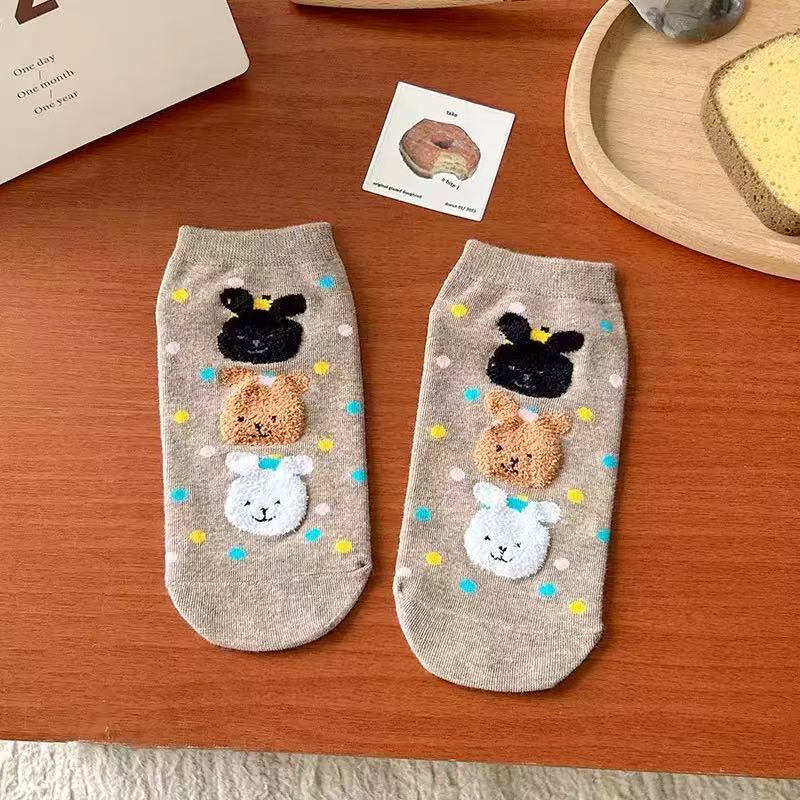 3 Cute Bear Ankle Socks