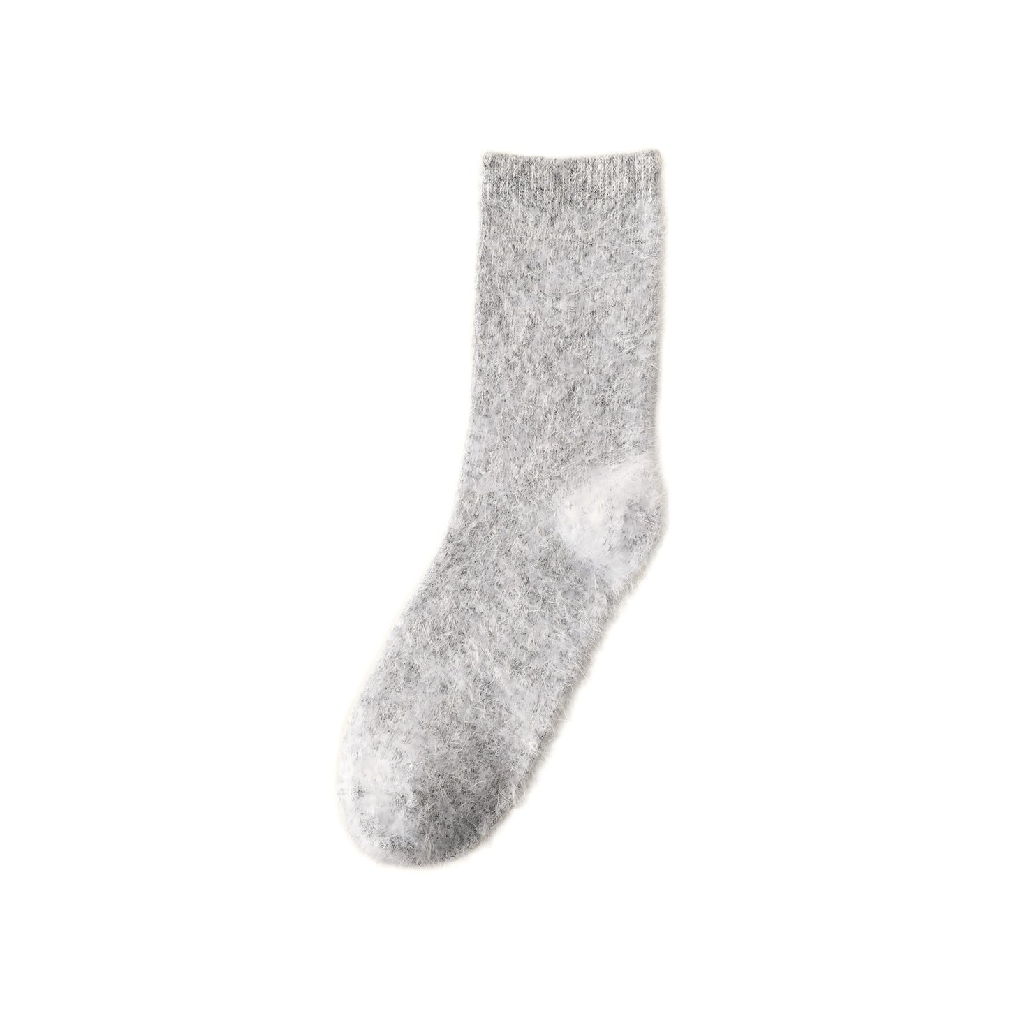 Light Heather Grey Wool Socks
