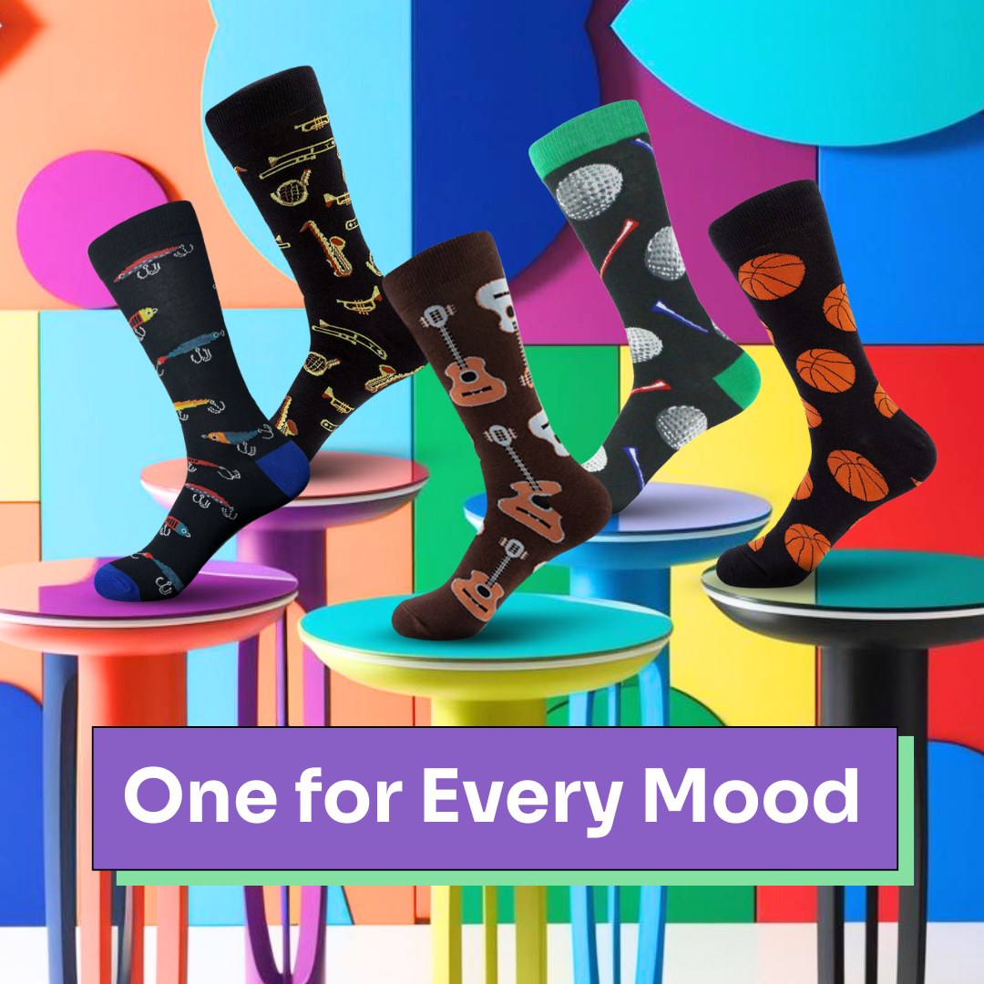 Dad's 5 Days Mood Socks - The Wolf in Socks