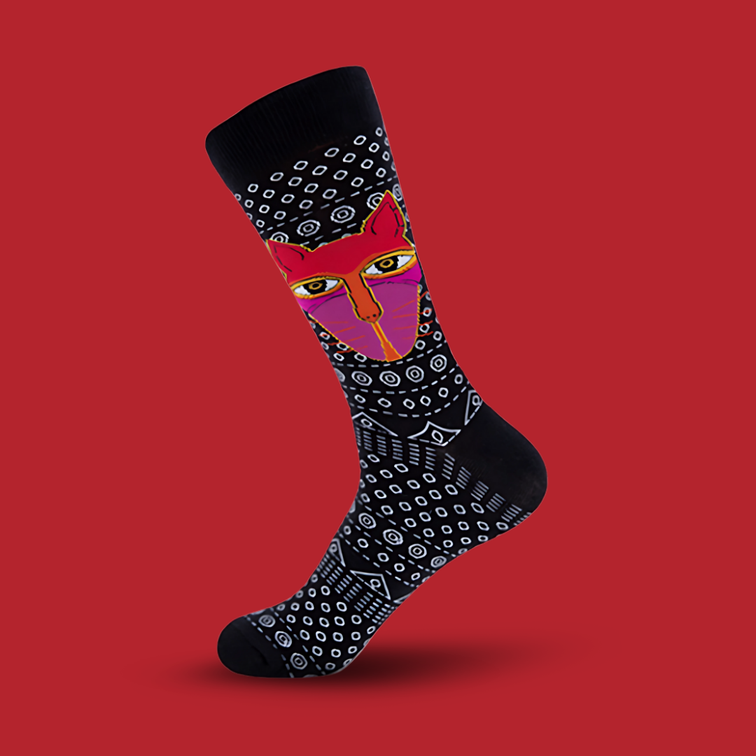 Black Aztec Cat - The Wolf in Socks