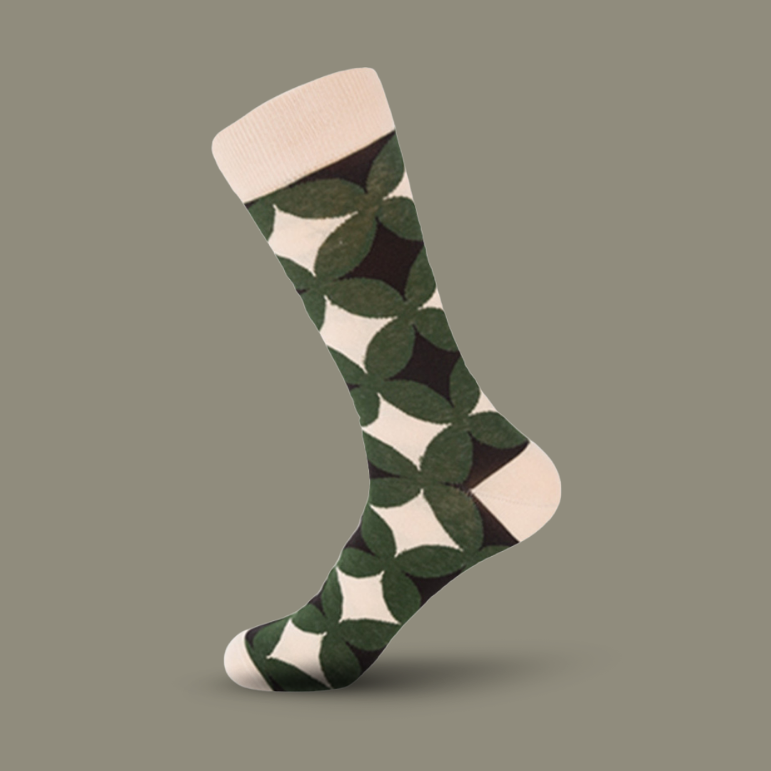 Retro Green - The Wolf in Socks