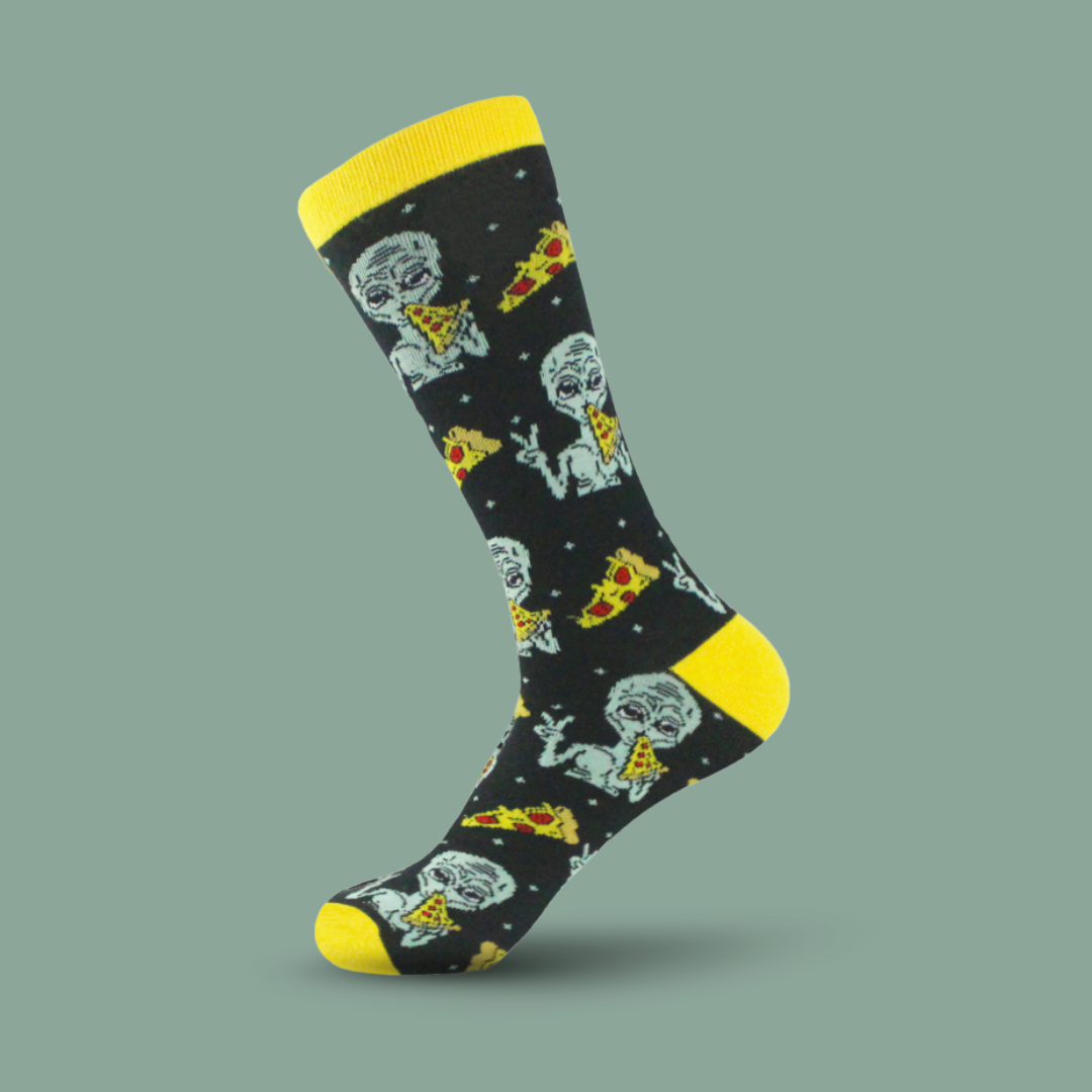 Alien Peace Sign Pizza - The Wolf in Socks
