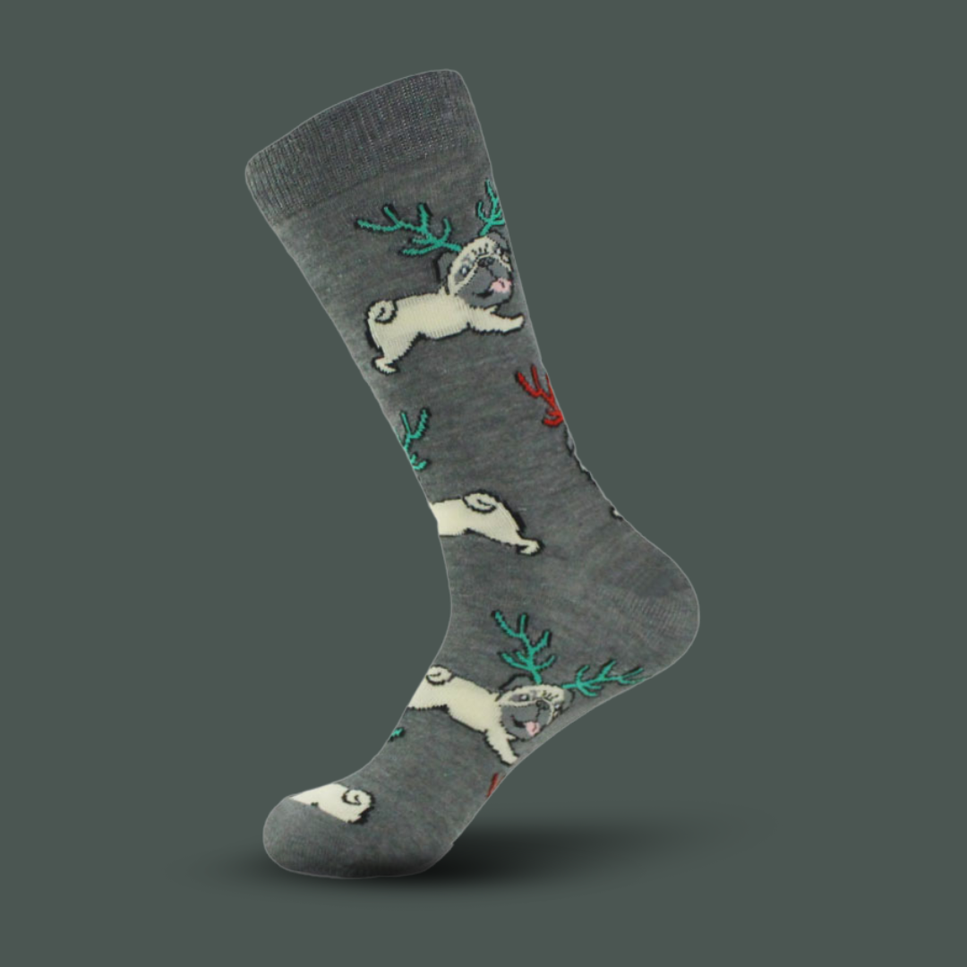 pug designed socks