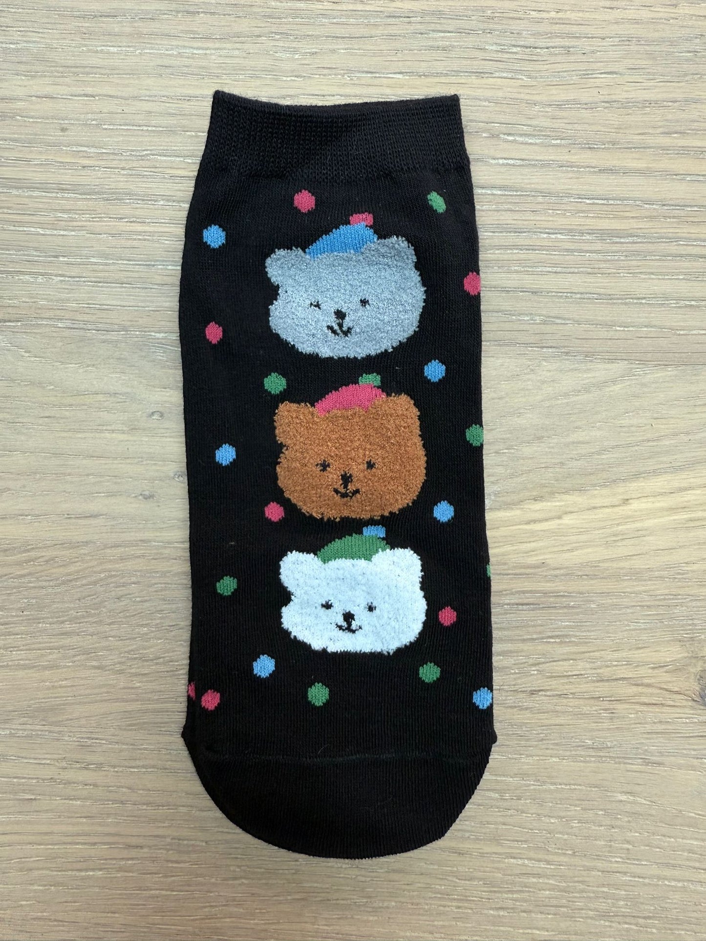 3 Cute Bear Ankle Socks