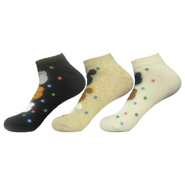 3 Cute Bear Ankle Socks