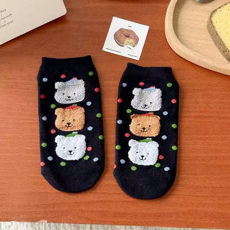 3 Cute Bear Ankle Socks