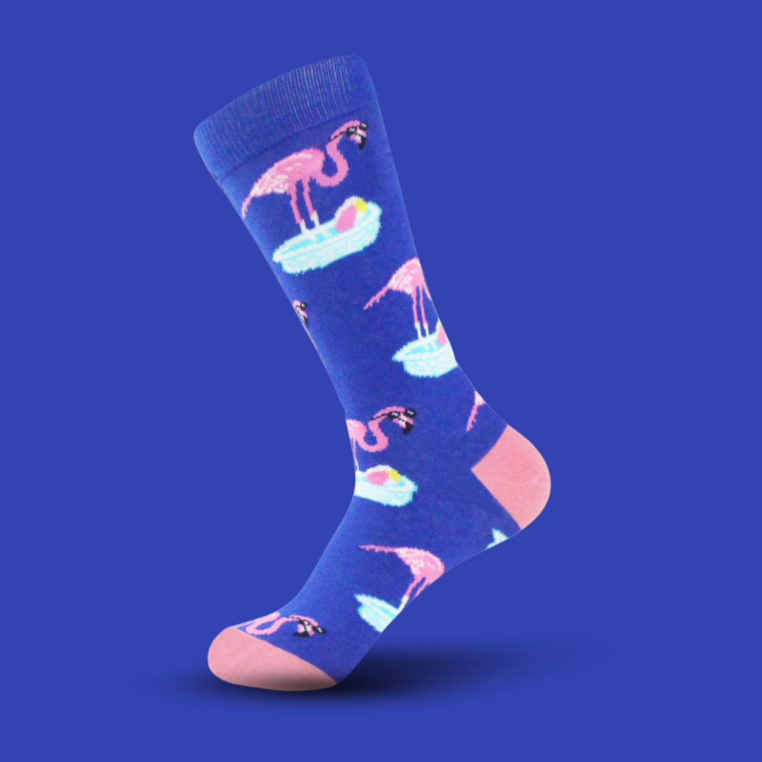 Flamingo designed socks
