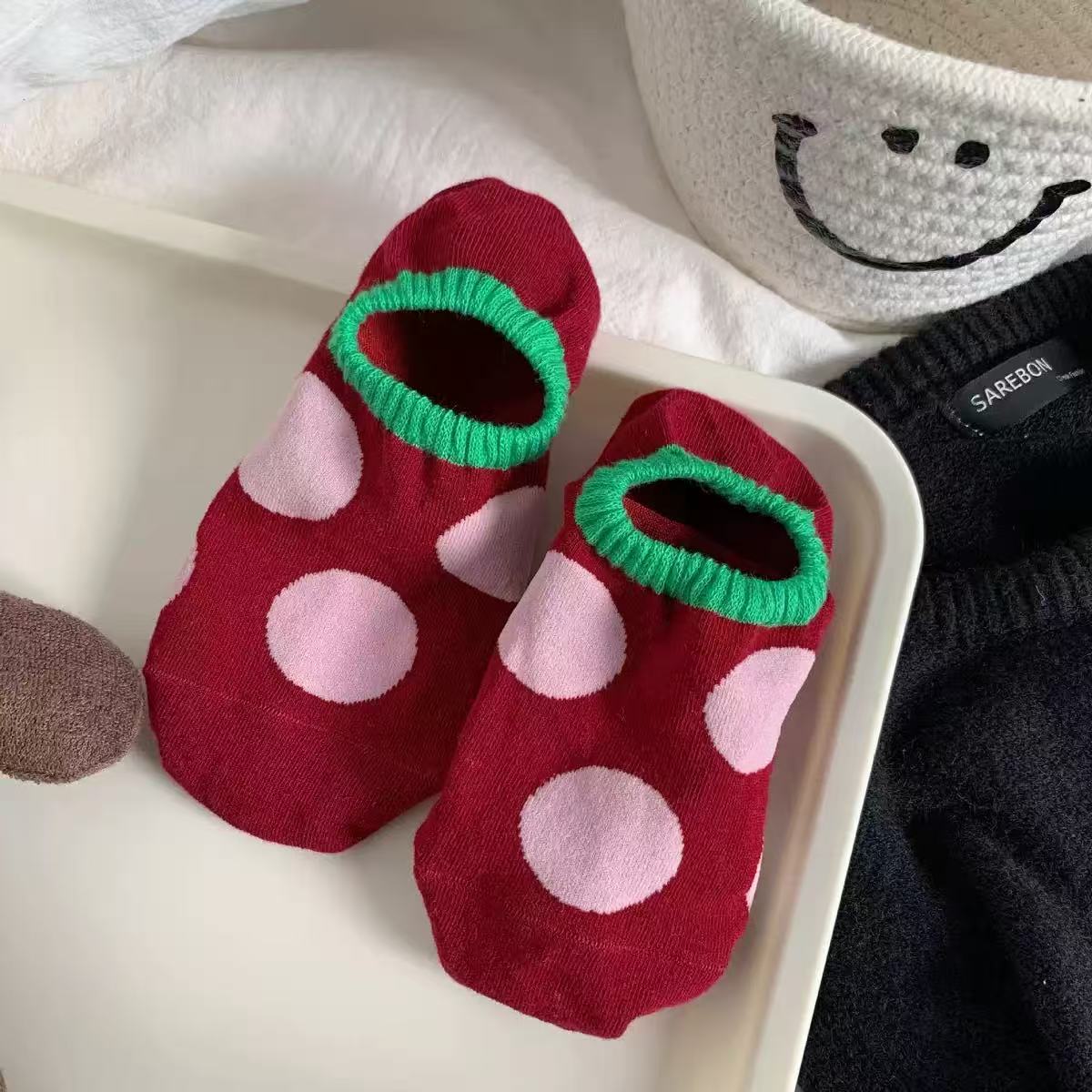 Playful Polka Dot Ankle Socks