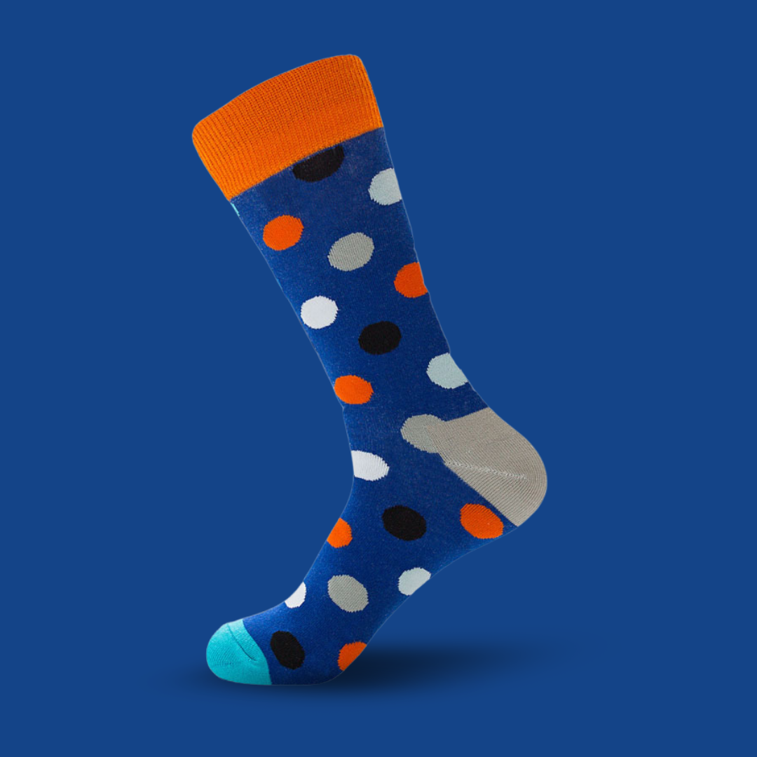 Polka Dot Orange - The Wolf in Socks
