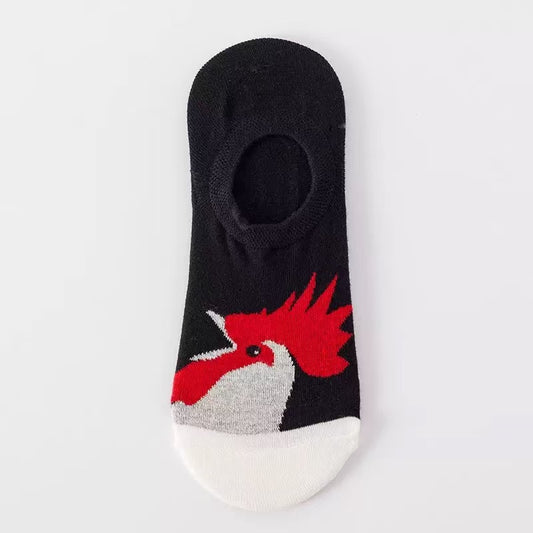 Rooster Rise & Shine No-Show Ankle Socks